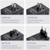 Universal Travel Adapter, International Power Adapter Charger with 3 USB C Ports, 2 USB A Ports and Multi AC Outlet, All-in-one Worldwide Plug Power Adapter for EU US UK AU 200+ Countries - Image 3