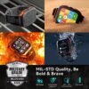 AMAZTIM Smart Watch, 60 Days Extra-Long Battery, 50M Waterproof, Rugged Military Bluetooth Call(Answer/Dial Calls),1.85" Ultra Large HD Display, AI Voice Assistant,Compatible for Android and iOS - Image 2