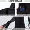 Haimont Casual Laptop Backpacks Bookbag for Men Women Travel Work Gym, 20L Daypack Backpack with Bottle Pockets, Black - Image 3
