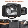 Canvas Duffle Bag for Travel - 45L Duffle Bag for Men Travel Duffel Bag Weekender Overnight Bag with Shoe Compartment Mens Travel Bag - Dark Grey - Image 5
