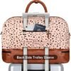 Weekender Bags for Women, Large Overnight Bag Canvas Travel Duffel Bag Carry On Tote with Shoe Compartment 21" 3Pcs Set - Image 3