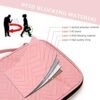 RFID Family Travel Passport Holder for 6, Premium Portable Travel Document Organizer for Women, Zippered Passport Holder Wallet with Handle/Shoulder Strap - Image 4