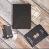 M RUFOUS Premium Leather Handmade Passport Holder - 4X5.5 Inch - Black, 100% Genuine Leather Credit Card Holder, Travel Bifold Wallet for Men, Leather Travel Wallet - Image 5