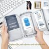 RFID Blocking, Multifunctional, Durable, Lightweight, Three-Layer Family Passport Holder, Travel Wallet(Green), Travel Documents Organizer, 7PVC Pockets For First Aid Items,Expensive items - Image 6