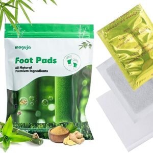 Foot Pads, 20PCS Deep Cleansing Foot Pads | Natural Bamboo Vinegar Ginger Powder Foot Pads for Relieve Stress Better Sleep | Ginger Foot Pads for Your Good Feet (Gold)