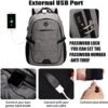 SHRRADOO Travel Laptop Backpack, Business Anti Theft Slim Durable Laptops Backpack with USB Charging Port, College School Computer Bag for Men & Women Fits 17 Inch Notebook - Image 2