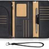 BOACAY Travel Wallet & Passport Holder - Slim Document Organizer for Women & Men - Waterproof Case for Cards, Boarding Passes, Key with Wristlet