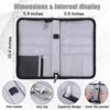 GOAUS Passport Wallet Travel Document Organizer [Extra Large] Zippered Case RFID Blocking, Multiple Passport Holder for Family of 4 to 6 - Image 6