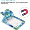 2 Pcs Luggage Tags, Fintie Privacy Cover ID Label with Stainless Steel Loop and Address Card for Travel Bag Suitcase - Image 3