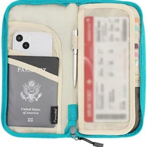 Travel Document Organizer, Passport and Vaccine Card Holder Combo, Passport Holder with Vaccine Card Slot RFID Blocking Travel Document Holder, Document Cover Case with Vaccine Card Holder