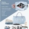 Gym Bag Womens Mens with Shoes Compartment and Wet Pocket,Travel Duffel Bag for Women for Plane,Sport Gym Tote Bags Swimming Yoga,Small Waterproof Weekend Overnight Bag Carry on Bag Hospital Holdalls - Image 6