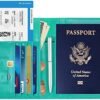 HOTCOOL Passport Holder UPGRADED VERSION Leather Passport Accessories for Women Men Wallet Travel Cover Case, with 11 Pockets, Pen and Pin, RFID Blocking and Elastic Strap, Sunflower - Image 5