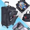 BAGSMART 2 Piece Luggage Sets, Expandable 20 inch Carry on Luggage Airline Approved, Lightweight Carry on Suitcase with Spinner Wheels, Family Travel Suitcase Set with Duffle Bag - Image 3