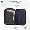 RFID Blocking Waterproof Passport Holder & Luggage Tag Set with Zipper Closure & Sim Pockets | Lightweight PU Leather Passport Wallet for Men & Women | Travel Wallet Organizer | Black - Image 2