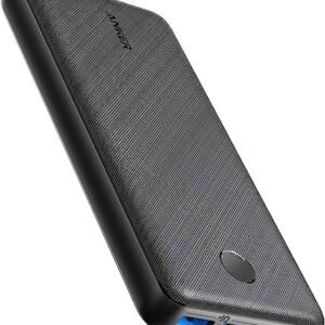 Anker Portable Charger, Power Bank, 20,000mAh Battery Pack with PowerIQ Technology and USB-C (Recharging Only) for iPhone 15/15 Plus/15 Pro/15 Pro Max, iPhone 14/13/12 Series, Samsung Galaxy (Black)