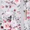 Passport and Vaccine Card Holder,Traveling Passport Cover with CDC Vaccination Card Slot RFID Blocking Passport Wallet for Women and Men, Grey Flowers - Image 7