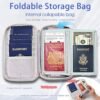 RFID Blocking, Multifunctional, Durable, Lightweight, Three-Layer Family Passport Holder, Travel Wallet(Green), Travel Documents Organizer, 7PVC Pockets For First Aid Items,Expensive items - Image 2
