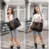 Laptop Bag Waterproof Lightweight Tote Bag for Women Nylon Briefcase Computer Work Shoulder Handbag Fits 15.6 inch Laptop - Image 2