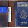 Hide & Drink, Leather Passport Case With Credit Card Slot, Bills Holder, Traveler Essentials, Handmade :: Bourbon Brown - Image 2