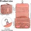 Pengxiaomei Toiletry Bag, Waterproof Hanging Cosmetic Bag Portable Travel Makeup Pouch Multi-function Handle Travel Bathroom Bag Stocking Stuffers for Women and Girls Christmas Gifts - Image 2