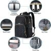 Travel Laptop/School Backpack for Teens, 15.6 Inch Quilted Work Backpack Purse with USB Charging Port, Large Anti-theft Bookbags for Student Teacher, Casual Daypacks for Women Men,Black - Image 6