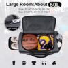 BERTASCHE Gym Bags for Men, 50L Large Gym Bag with Shoe Compartment, Sports Workout Duffel Bag, Travel Duffle Bag for Men and Women, Weekender Overnight Bag - Image 2