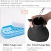 Travel Soap Container Bag, 2 Pack Portable Soap Holder Travel Case (Black) - Image 2