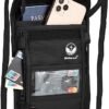 Neck Wallet Travel Pouch Family Passport Holder Organizer Case with RFID Blocking - Black - Image 2