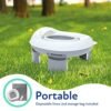 Nuby On-The-Go Portable Potty Seat - Travel Toilet Seat for Boys and Girls 18+ Months - Includes Storage Bag and Disposable Potty Liners - Toddler Travel Essentials - Toddler Potty Training Toilet - Image 3