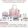 Gym Bag LOVEVOOK Travel Duffel Bag with USB Charging Port,Weekender Bags for Women with Shoe Compartment,Carry on Overnight Bag with Toiletry Bag,Hospital Bags for Labor and Deliver - Image 3