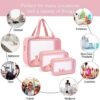 MAANGE Toiletry Bag for Women Men, Translucent Waterproof Makeup Cosmetic Bag Travel Organizer for Accessories, Toiletries - Image 2