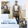 Gonex Canvas Duffle Bag for Travel 50L Duffel Overnight Weekender Bag (Army Green) - Image 6