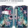 Family Passport Holder Wallet RFID Blocking Document Organizer PU Leather Mulit-purpose Travel Wallet Credit Cards Case for Women Men,Mandala - Image 3