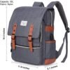 Modoker Vintage Laptop Backpack for Women Men,Travel Backpacks with USB Charging Port Fashion Backpack Fits 15.6Inch Notebook, Grey - Image 7
