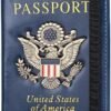 Passport Holder and Card Slot Combo RFID Blocking Leather Travel Passport Wallet for Men and Women US Passport Cover, Blue