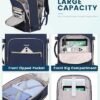 LOVEVOOK Travel Backpack as Personal Item Flight Approved, 40L Luggage Carry On Backpack, TSA 17inch Laptop Backpack with Toiletry Bag for Airplanes Daypack for Weekender Overnight Hiking,Blue - Image 5