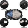 Leather Travel Bag with Shoe Pouch,Weekender Overnight Bag Waterproof Large Carry On Travel Tote Duffel Bag - Image 3