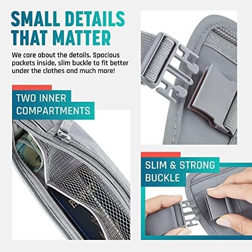 Money belt for travel - RFID slim passport holder men/women travel wallet hidden pouch under clothes to protect your information and money travel fanny pack for men/women bag travel essentials - Image 6