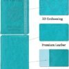 Passport Holder Wallet with Money Pocket Combo Vaccine and Credit Card Holder, RFID Blocking Travel Gift Set Airport Wallet Organizer With Luggage Tag and Silk Sleep Eye Mask (Turquoise) - Image 3