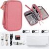 Electronics Accessories Case, Universal Electronics Accessories Organizer Pouch Bag, Waterproof Portable Cable Organizer Bag, Travel Gear Carry Bag for Cord, Charger, Flash Drive, Phone,SD Card,Pink - Image 5