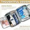Toiletry Bag, Travel Makeup Bag, Water-resistant cosmetics bag Easy Access with Clear PVC sides, TSA approved travel organizer, travel toiletry bag for women, Toiletries - Image 4