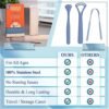 MasterMedi Tongue Scraper for Adults with Travel Cases (2 Pack), 100% Stainless Steel, Reduce Bad Breath, Tongue Scrubber, Easy to Use, Tongue Cleaner for Oral Care & Hygiene - Image 5