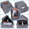 Modoker Vintage Laptop Backpack for Women Men,Travel Backpacks with USB Charging Port Fashion Backpack Fits 15.6Inch Notebook, Grey - Image 4