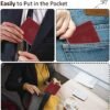 Passport and Vaccine Card Holder Combo, PU Leather Passport Holder with Vaccine Card Slot Passport Case Cover Protector Wine Red Passport Wallet for Men Women Family - Image 5
