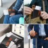 DTTO Passport Holder Cover Wallet, Premium PU Leather RFID Blocking Travel Wallet Case with Vaccine Card Slot for Women Men, Black Brown - Image 6