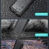 Feeke Solar-Charger-Power-Bank - 36800mAh Portable Charger,QC3.0 Fast Charger Dual USB Port Built-in Led Flashlight and Compass for All Cell Phone and Electronic Devices (Black) - Image 4