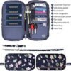 RFID Family Passport Wallet Holder Waterproof, Travel Document Organizer Credit Card Clutch Bag for Men Women - Image 3