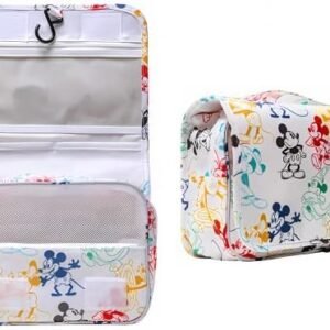 Cartoon Travel Toiletry Bag for Women Girls, Hanging Makeup Organizer Cosmetic Bags, Multifunctional Storage Waterproof Bathroom Accessories