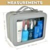 Toiletry Bag, Travel Makeup Bag, Water-resistant cosmetics bag Easy Access with Clear PVC sides, TSA approved travel organizer, travel toiletry bag for women, Toiletries - Image 2