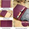 Leather Passport Holder, Handmade Passport Cover with Card and Ticket Slot - Genuine Leather, Elegant Design, Easy Access - Passport Case, Passport Wallet, Passport Holder - Image 2